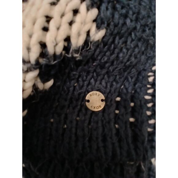 Roxy Peaceful Steph Cardigan Girls Big Sz XL Blue White Tribal Aztec Women XS/S - Picture 7 of 16